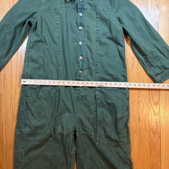 Free People We The Free Margarita Jumpsuit Women’s Size Medium Faded Green Wide - Picture 6 of 16